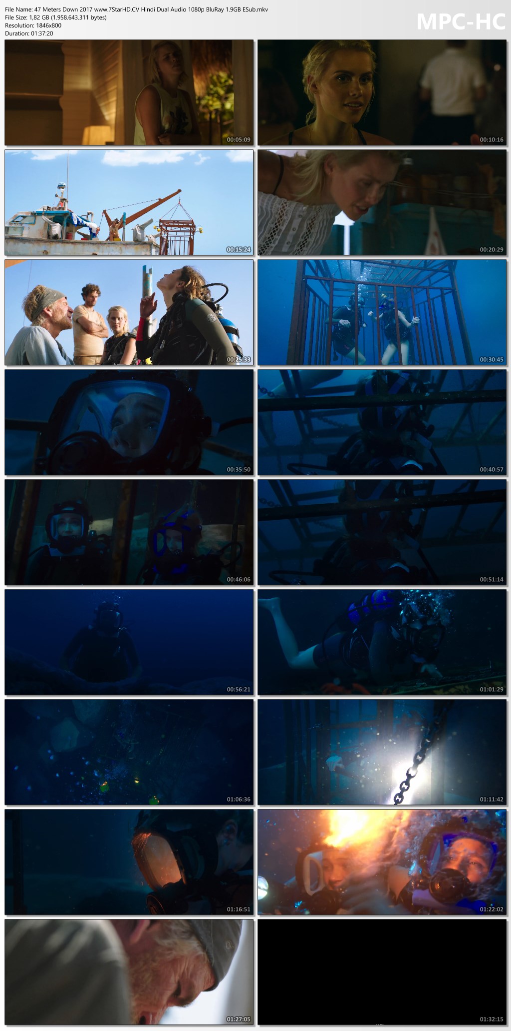 47 Meters Down 2017 www.7StarHD.CV Hindi Dual Audio 1080p BluRay 1.9GB ESub.mkv thumbs