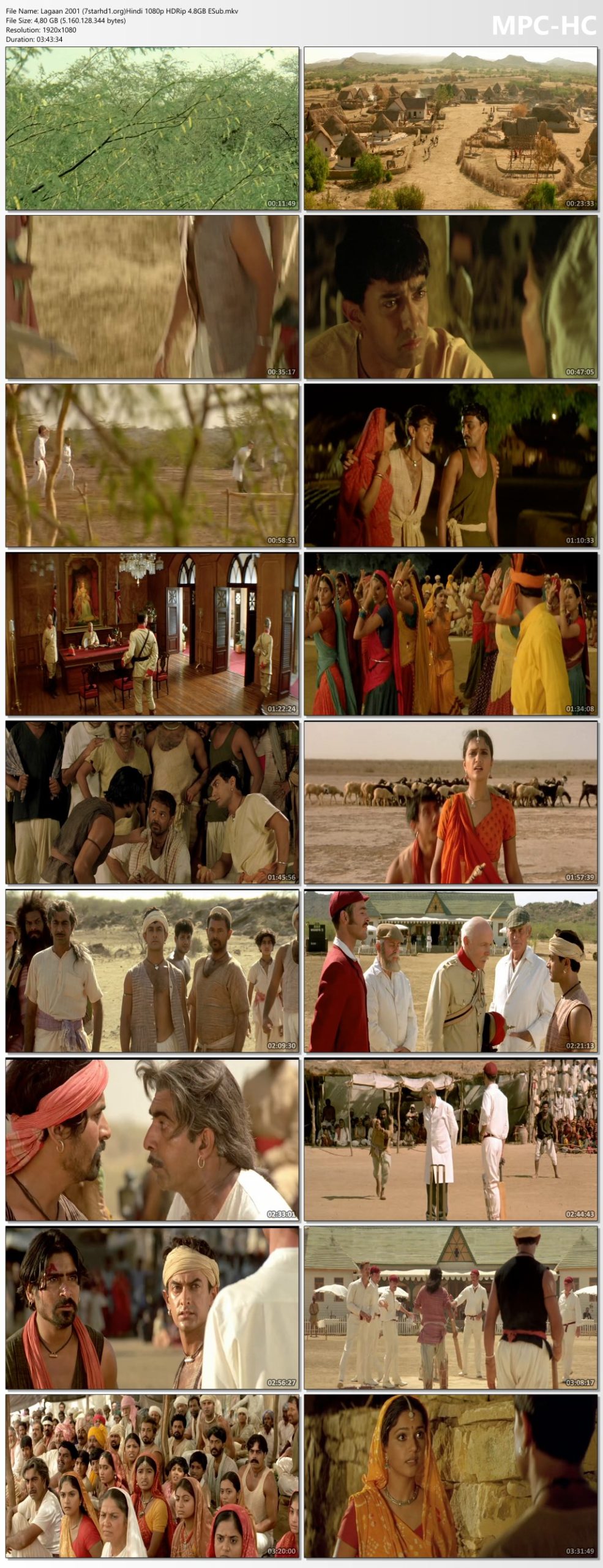 Lagaan 2001 7starhd1.orgHindi 1080p HDRip 4.8GB ESub.mkv thumbs scaled