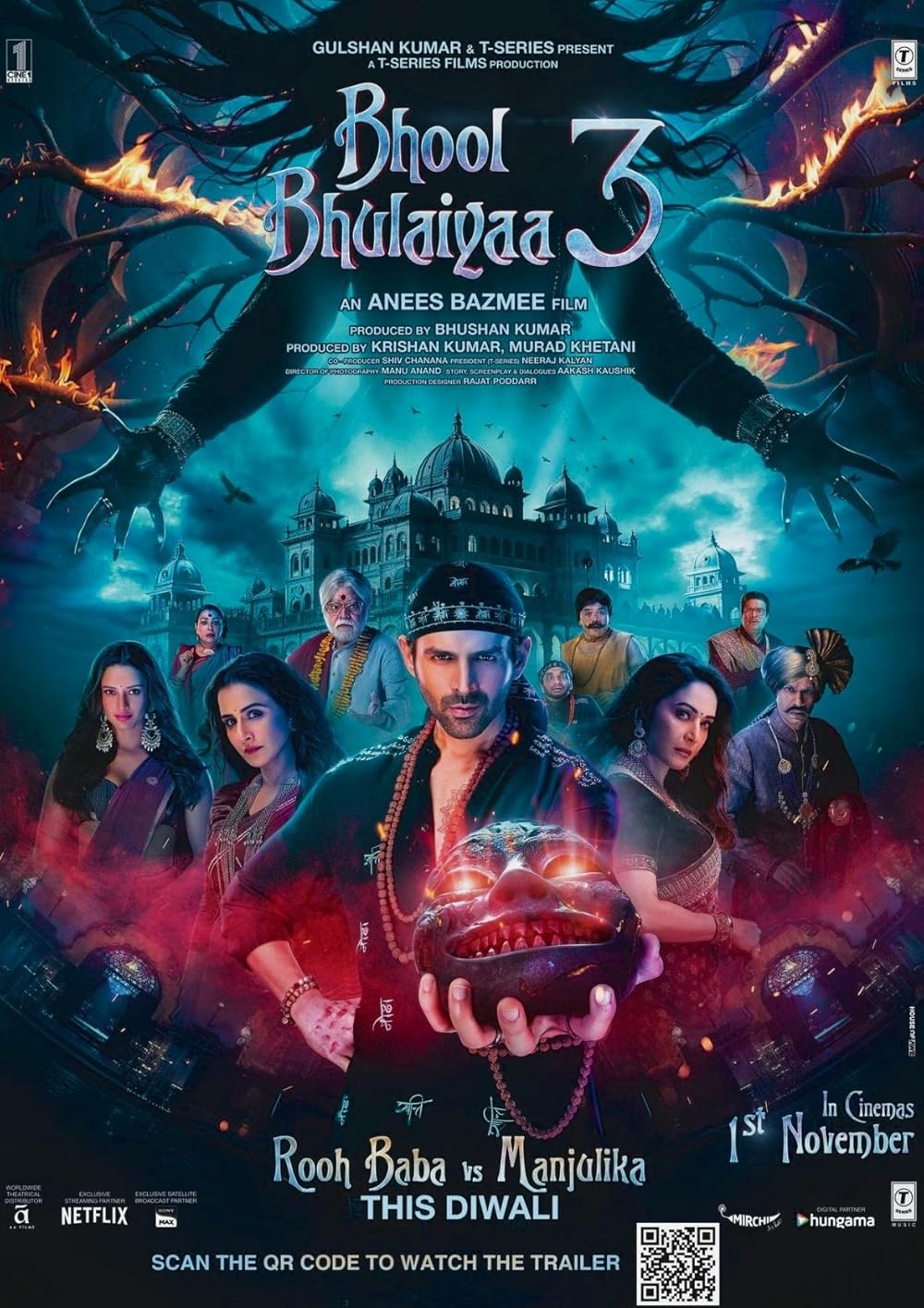 Bhool Bhulaiyaa 3 2024 Hindi Movie 1080p | 720p | 480p NF HDRip ESub