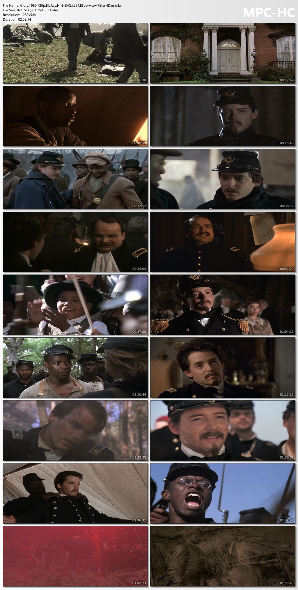 Glory.1989.720p.BluRay.HIN ENG.x264.ESub www.7StarHD.es .mkv thumbs