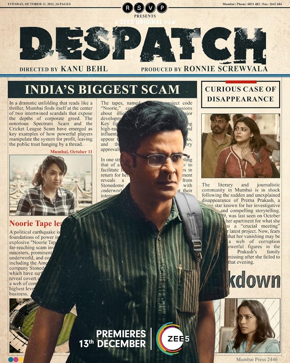 Despatch 2024 Hindi 1080p | 720p | 480p ZEE5 HDRip ESub