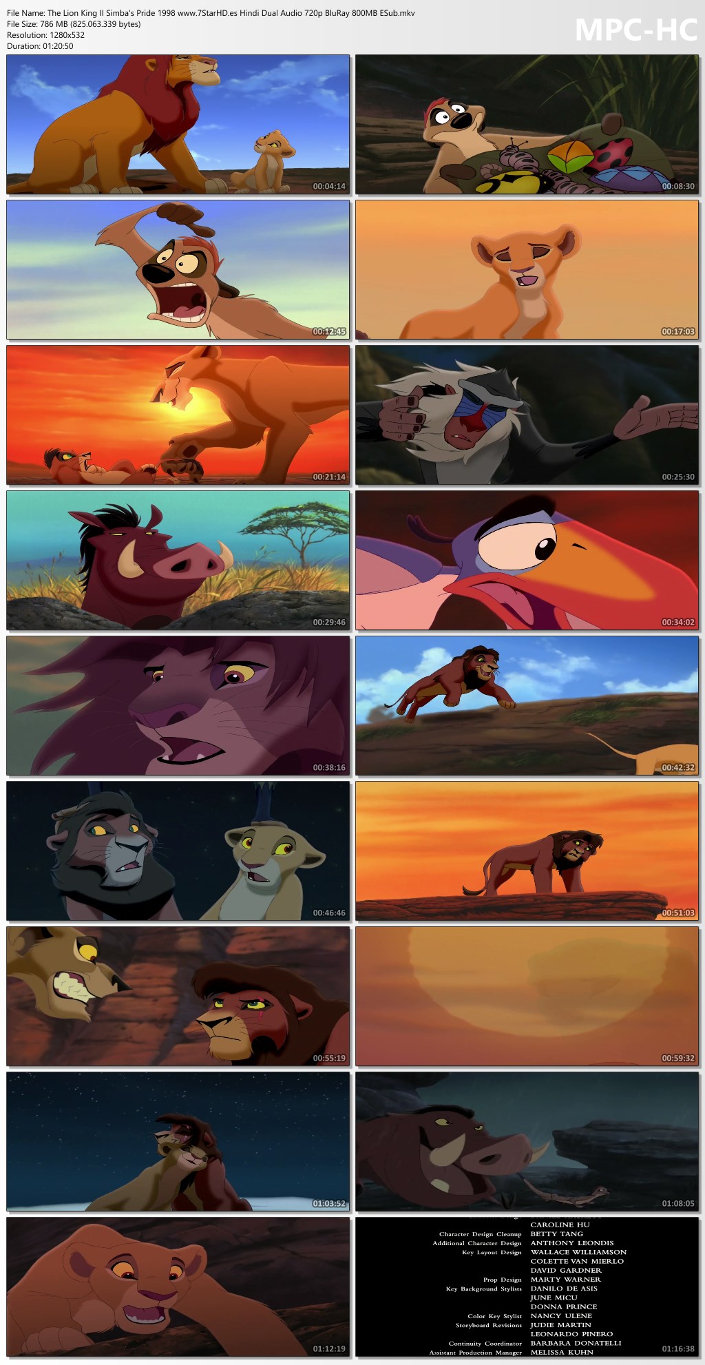 The Lion King II Simbas Pride 1998 www.7StarHD.es Hindi Dual Audio 720p BluRay 800MB ESub.mkv thumbs